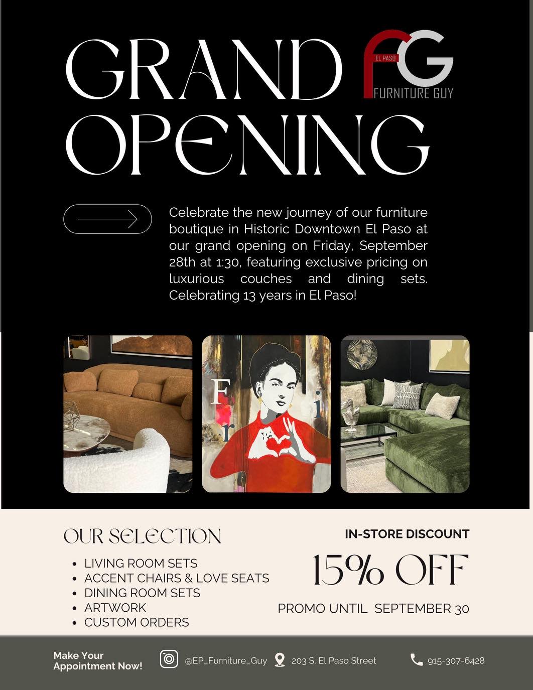 EP Furniture Guy Celebrates Grand Opening in Downtown El Paso with