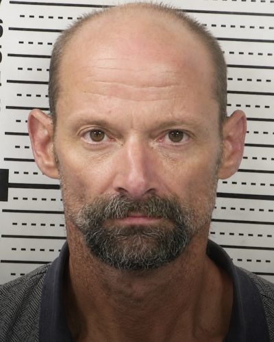 Booking photo of David J. Curtis, who was arrested on a charge related to possession of an explosive or incendiary device following reported explosions near Las Cruces.