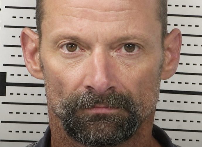Booking photo of David J. Curtis, who was arrested on a charge related to possession of an explosive or incendiary device following reported explosions near Las Cruces.