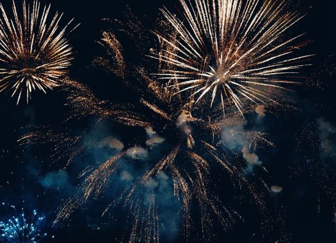 Fourth of July fireworks light up the night sky during an Independence Day celebration in Las Cruces.