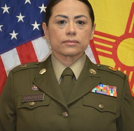 Master Sergeant Melissa Gonzales, Grand Marshal for the 2026 Las Cruces Electric Light Parade.