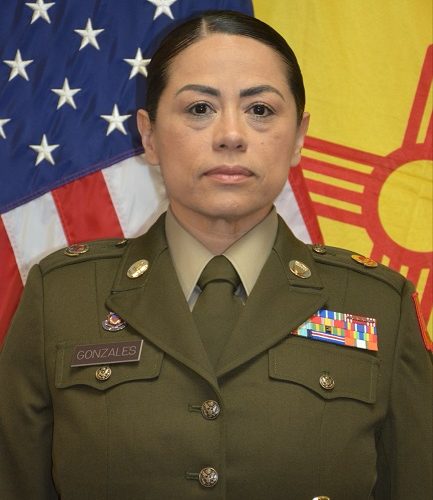 Master Sergeant Melissa Gonzales, Grand Marshal for the 2026 Las Cruces Electric Light Parade.