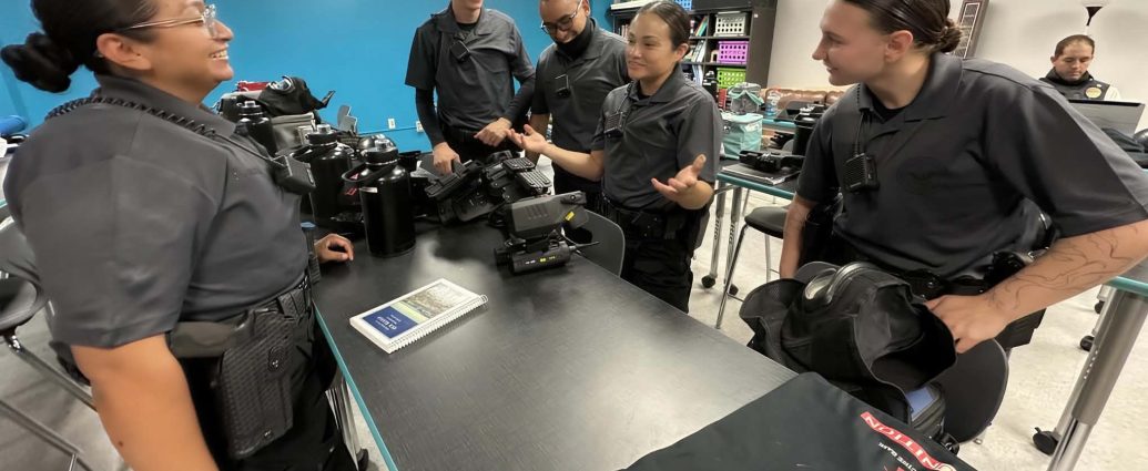 Las Cruces Police Academy cadets participate in classroom training during an academy session.