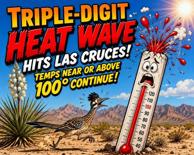 Entrance to a public cooling station in Las Cruces available during extreme summer temperatures.