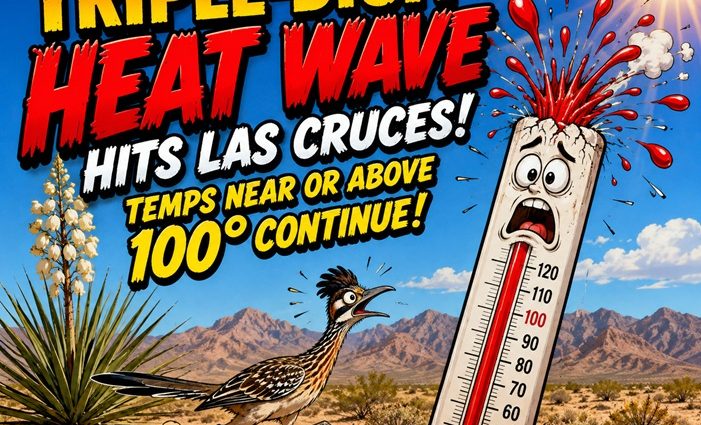 Entrance to a public cooling station in Las Cruces available during extreme summer temperatures.