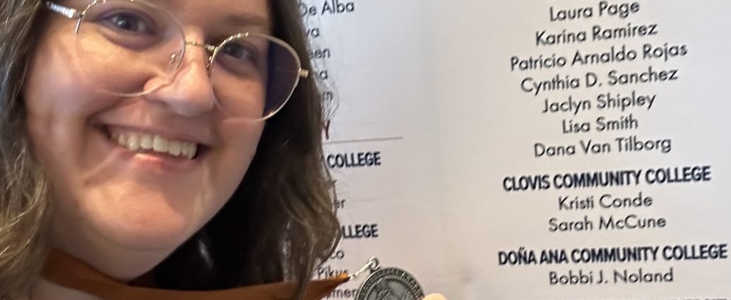 Doña Ana Community College Business Department Instructor Bobbi Noland receives the 2026 NISOD Teaching Excellence Award.