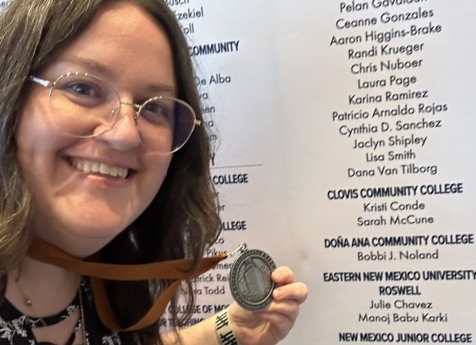 Doña Ana Community College Business Department Instructor Bobbi Noland receives the 2026 NISOD Teaching Excellence Award.