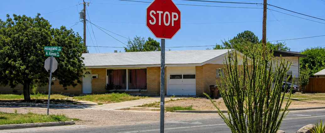 North Alameda Boulevard and Hoagland Road intersection in Las Cruces, where a new traffic signal and roadway improvements are planned.