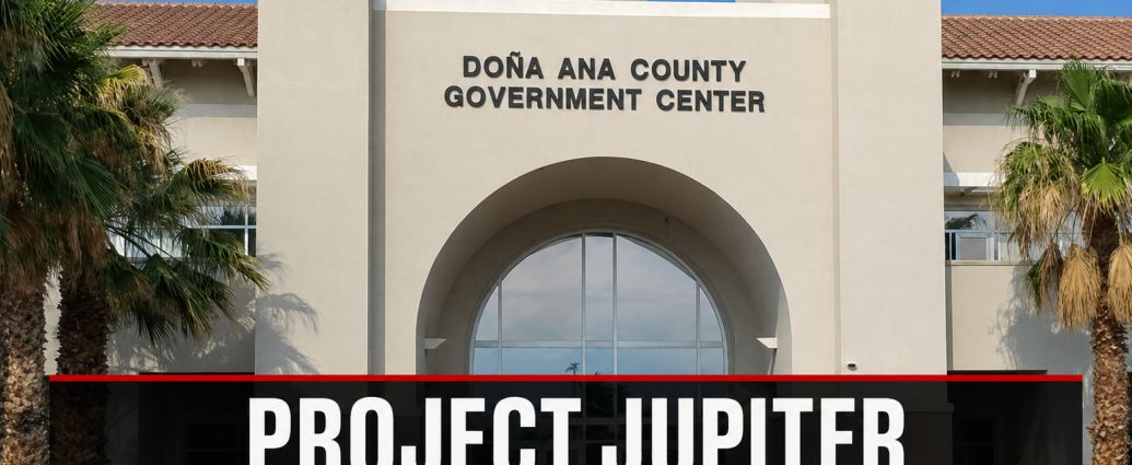 Doña Ana County Government Center graphic: Project Jupiter Protest Arrests