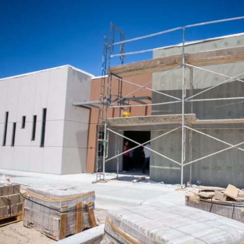 Construction underway at the new Casa de Peregrinos satellite food pantry in Sunland Park. Photo courtesy of the City of Sunland Park.