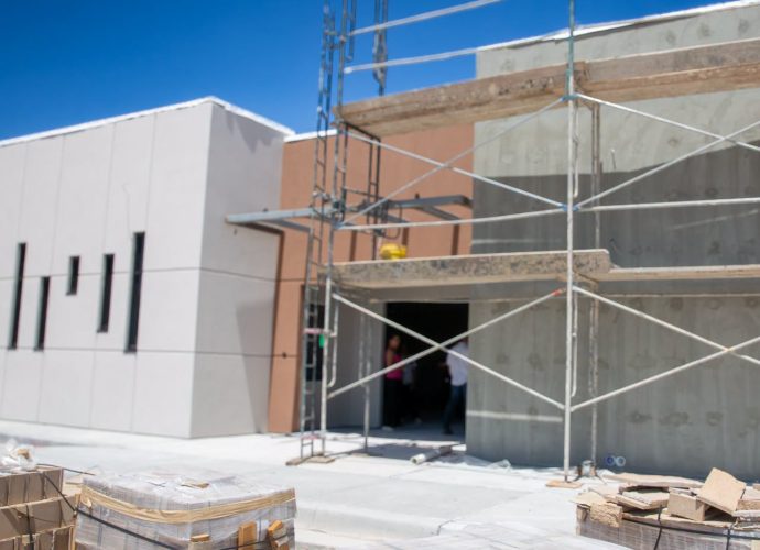 Construction underway at the new Casa de Peregrinos satellite food pantry in Sunland Park. Photo courtesy of the City of Sunland Park.