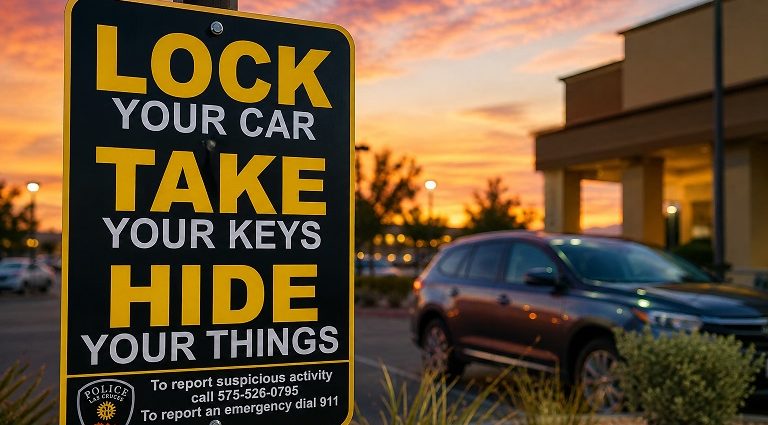 Las Cruces police are reminding motorists to lock their vehicles and remove or hide valuables to help prevent auto burglaries.