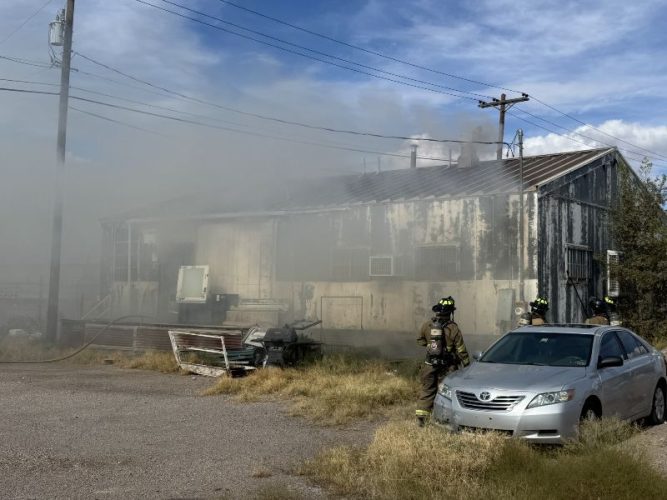 Firefighters respond to a structure fire on West Organ Avenue in Las Cruces.