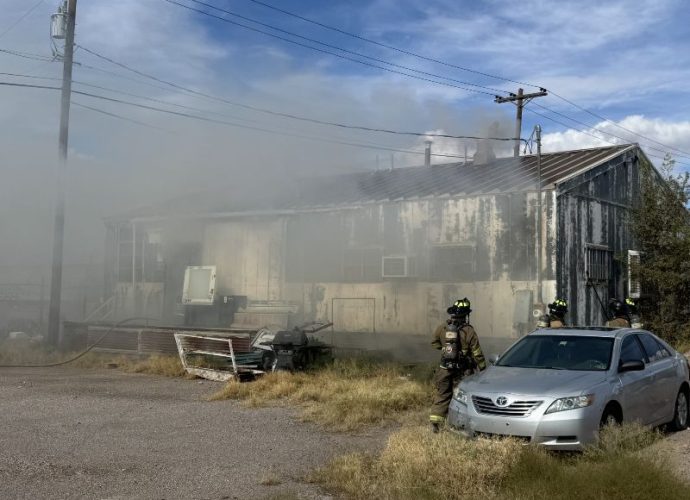 Firefighters respond to a structure fire on West Organ Avenue in Las Cruces.