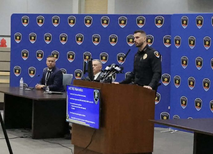 Las Cruces police news conference on the April 24, 2026, officer-involved shooting on East Lohman Avenue.