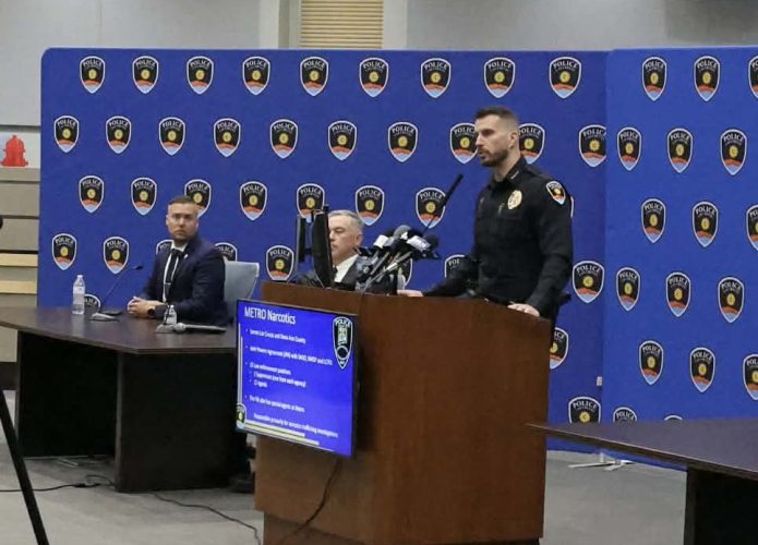 Las Cruces police news conference on the April 24, 2026, officer-involved shooting on East Lohman Avenue.