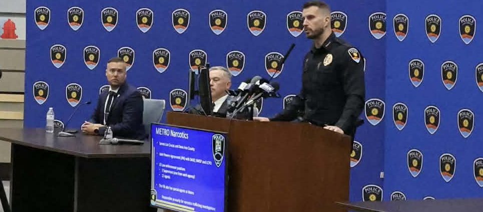 Las Cruces police news conference on the April 24, 2026, officer-involved shooting on East Lohman Avenue.