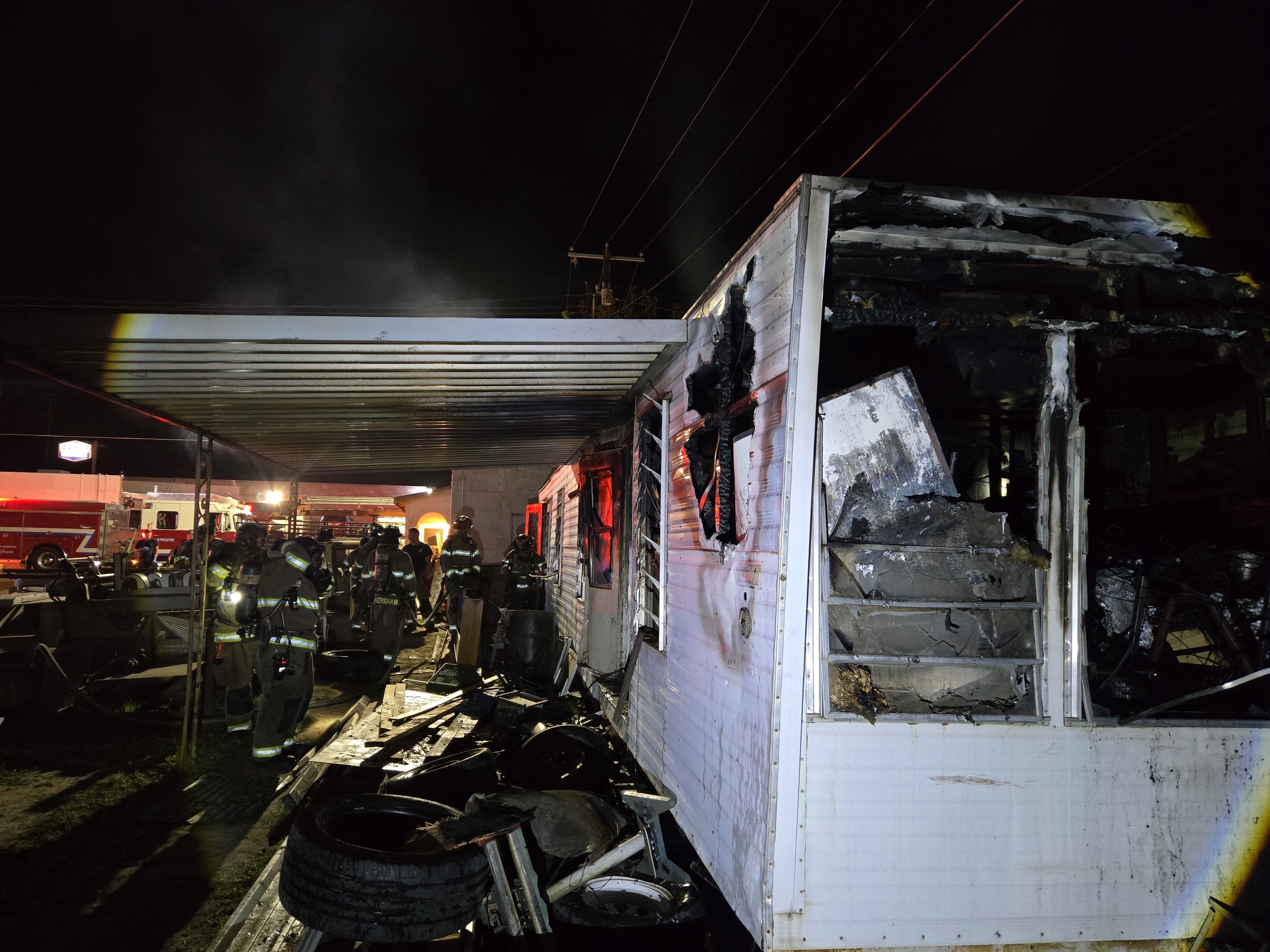 Fire Damages Mobile Home on West Picacho Avenue in Las Cruces